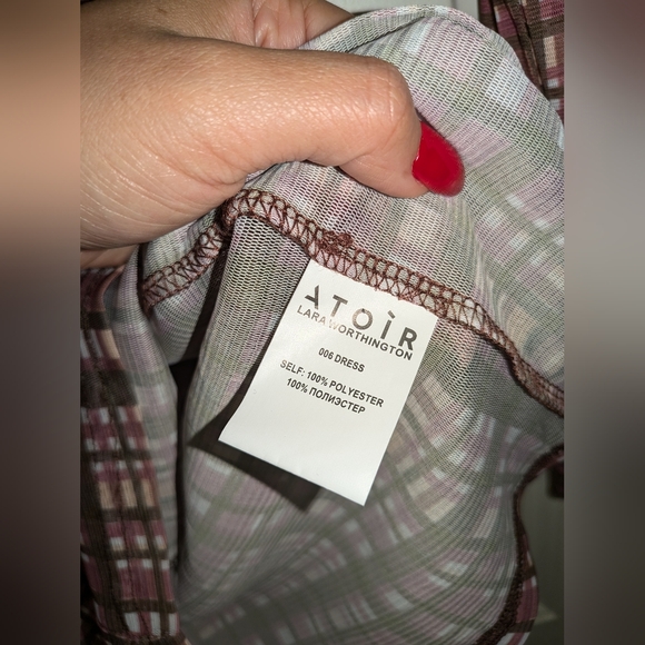 21. NWOT ATOIR X LARA WORTHINGTON BODYCON MINI DRESS IN PINK CHECK - Picture 6 of 7